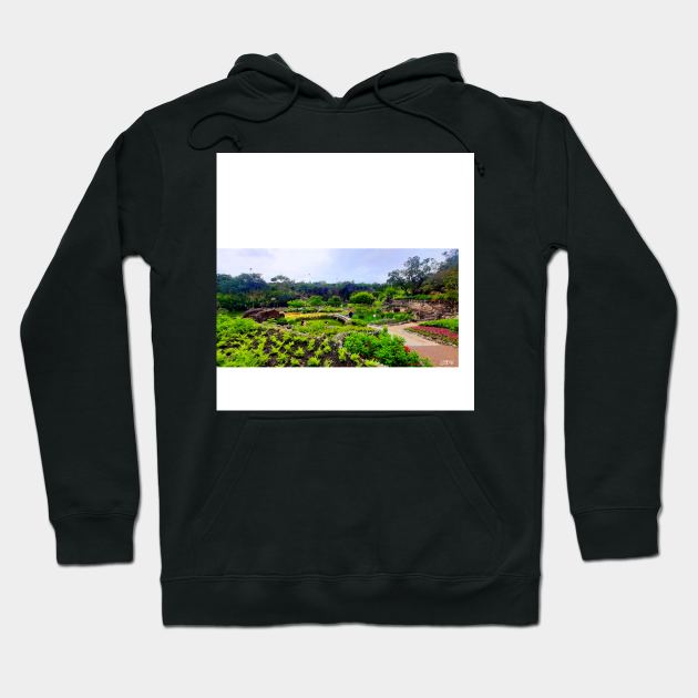 the garden of everything in japanese floral landscape architectural photo ecopop Hoodie by jorge_lebeau